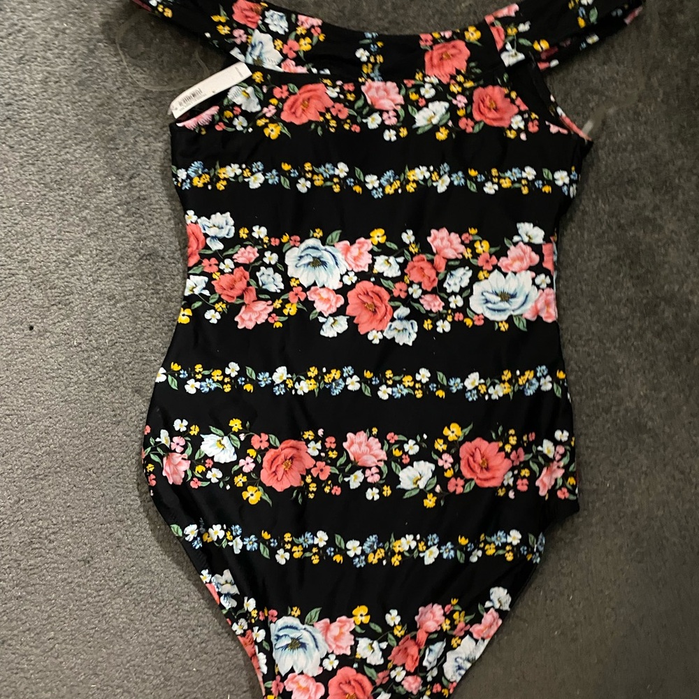 Floral Off-Shoulder Swimsuit
